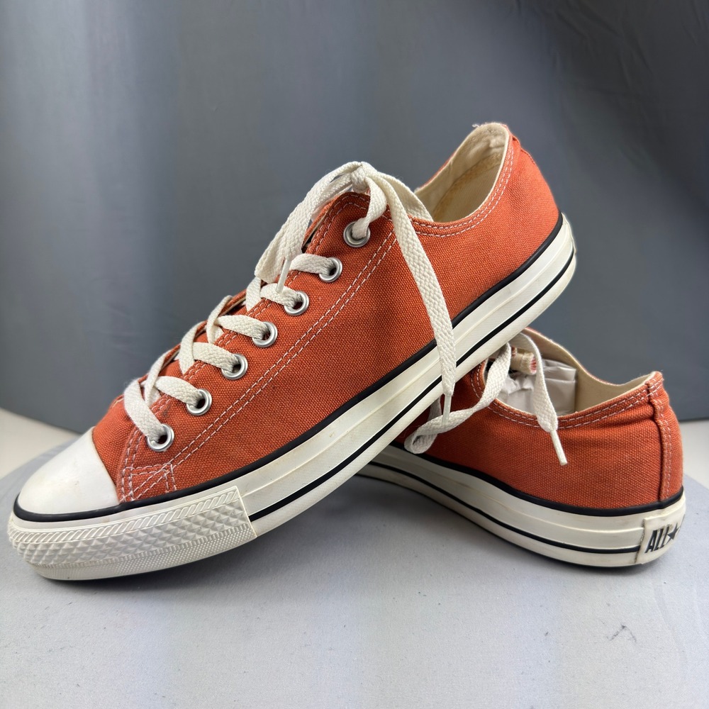 Converse Chuck Taylor All Star Mens Size 10 Low Top Orange Sneakers 132296F